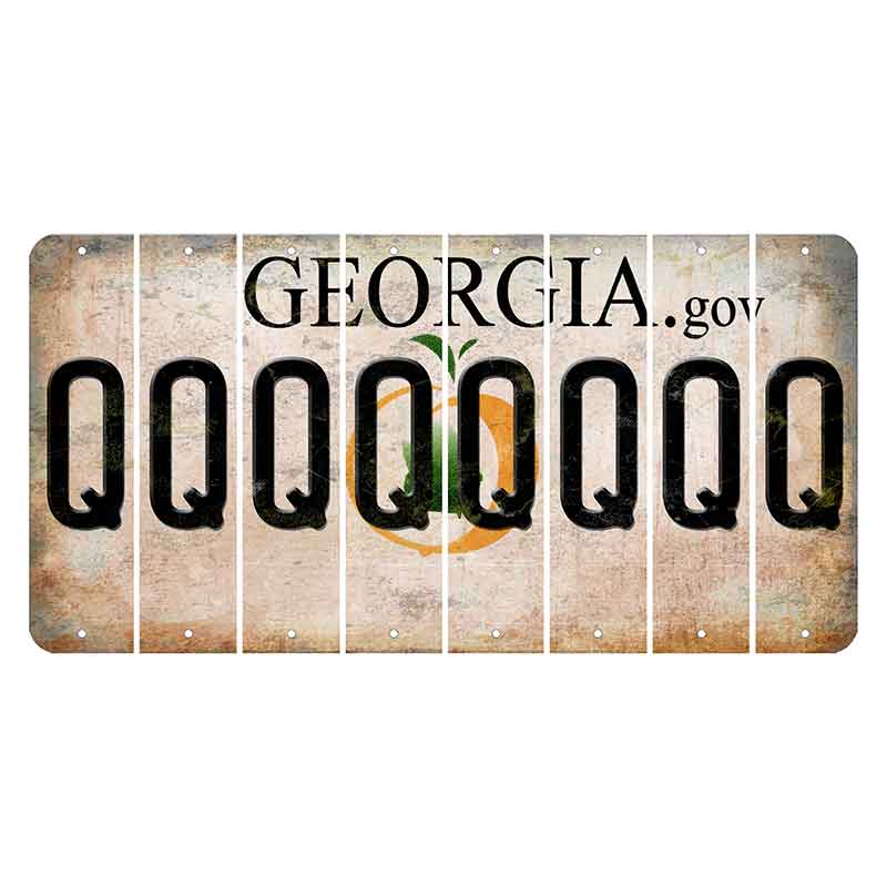 Georgia.gov Cut License Plate Strips (Set of 8) Q