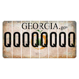 Georgia.gov Cut License Plate Strips (Set of 8) Q