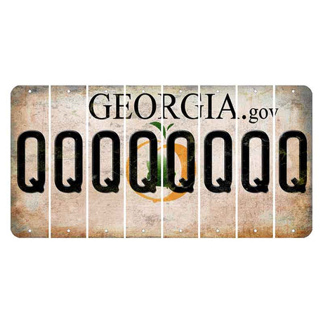 Georgia.gov Cut License Plate Strips (Set of 8) Q