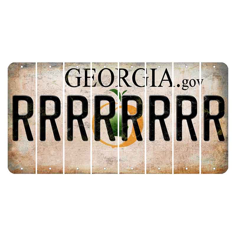 Georgia.gov Cut License Plate Strips (Set of 8) R