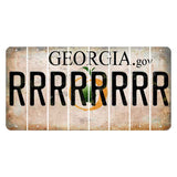 Georgia.gov Cut License Plate Strips (Set of 8) R