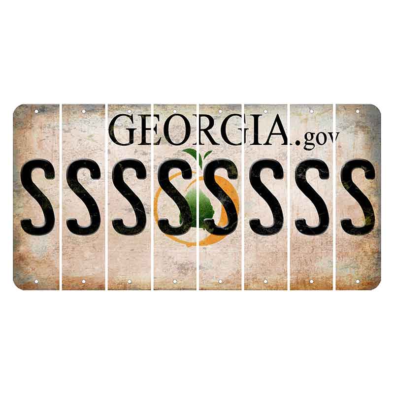 Georgia.gov Cut License Plate Strips (Set of 8) S