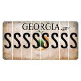 Georgia.gov Cut License Plate Strips (Set of 8) S