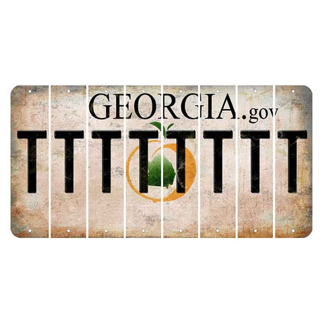 Georgia.gov Cut License Plate Strips (Set of 8) T