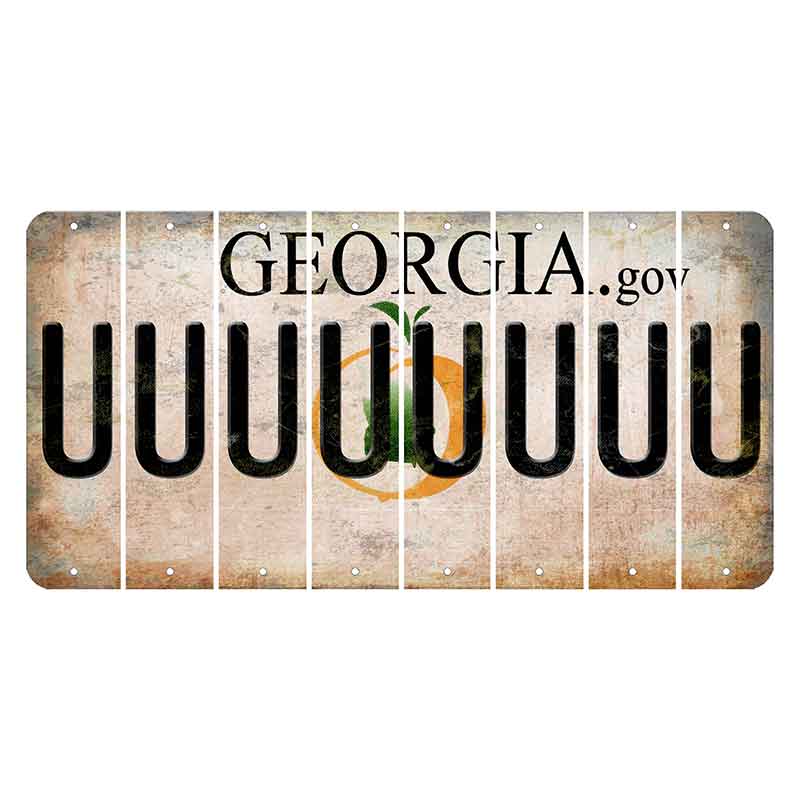 Georgia.gov Cut License Plate Strips (Set of 8) U