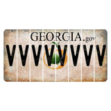 Georgia.gov Cut License Plate Strips (Set of 8) V