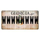 Georgia.gov Cut License Plate Strips (Set of 8) W