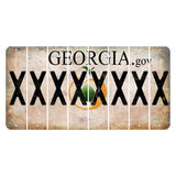 Georgia.gov Cut License Plate Strips (Set of 8) X