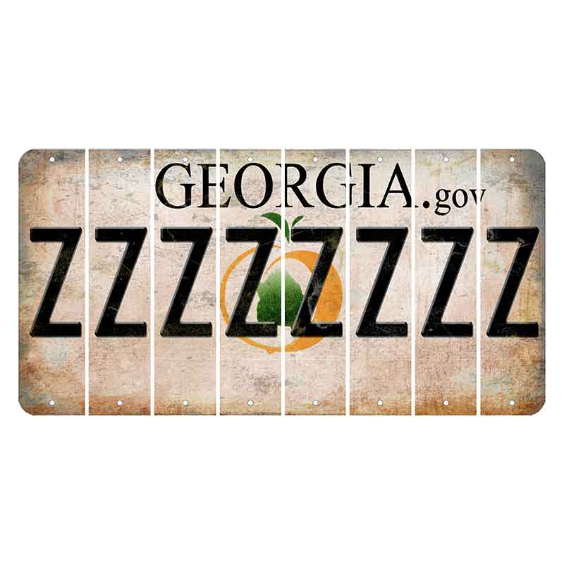 Georgia.gov Cut License Plate Strips (Set of 8) Z