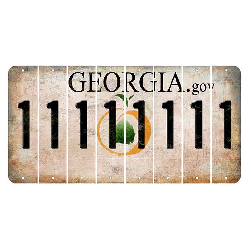Georgia.gov Cut License Plate Strips (Set of 8) 1