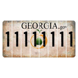 Georgia.gov Cut License Plate Strips (Set of 8) 1