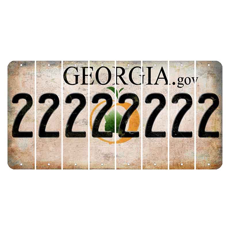 Georgia.gov Cut License Plate Strips (Set of 8) 2