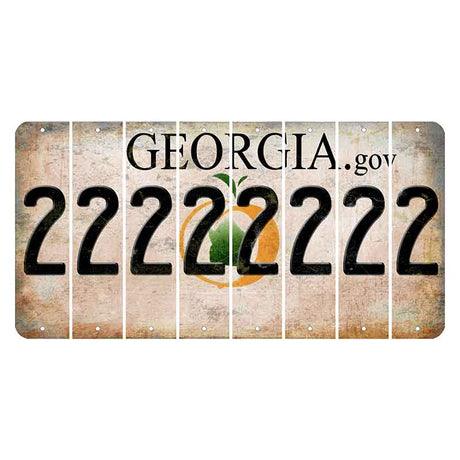 Georgia.gov Cut License Plate Strips (Set of 8) 2