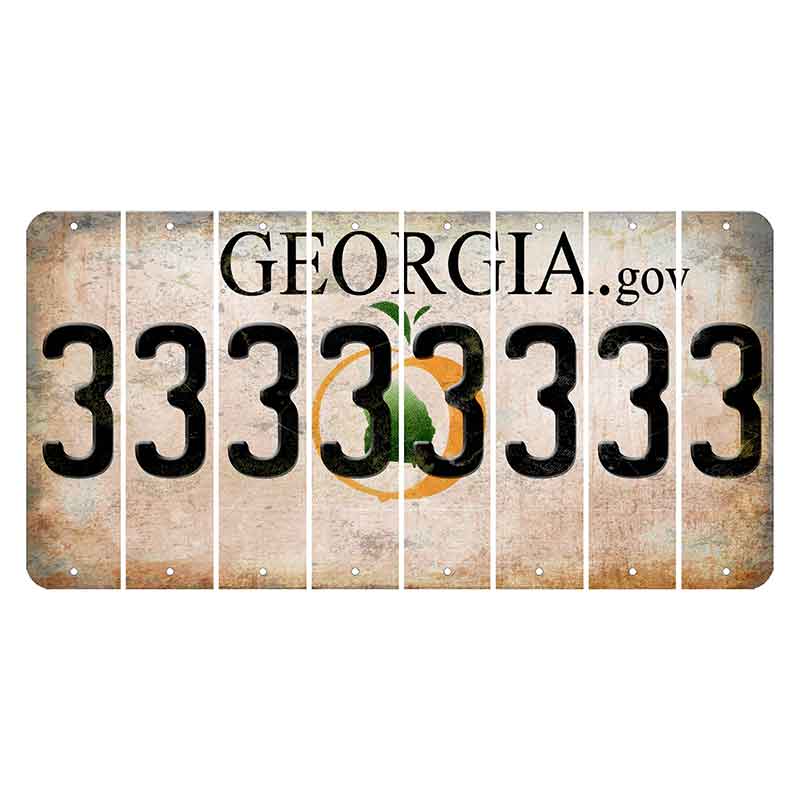 Georgia.gov Cut License Plate Strips (Set of 8) 3
