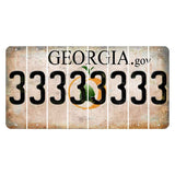 Georgia.gov Cut License Plate Strips (Set of 8) 3