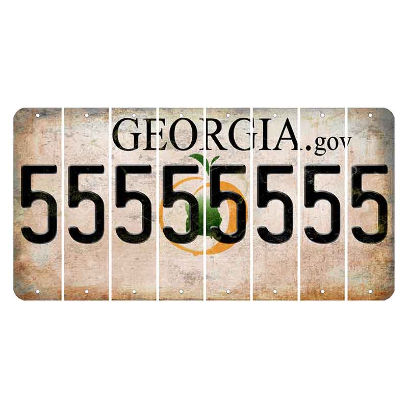 Georgia.gov Cut License Plate Strips (Set of 8) 5