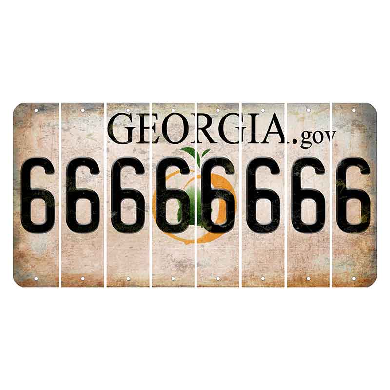 Georgia.gov Cut License Plate Strips (Set of 8) 6