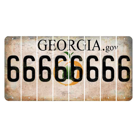 Georgia.gov Cut License Plate Strips (Set of 8) 6