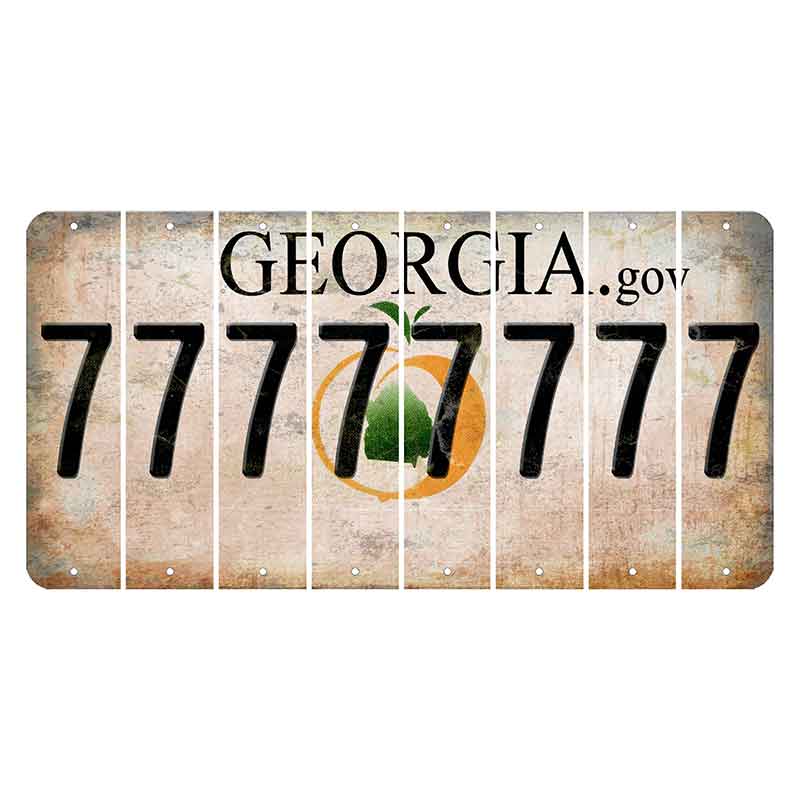 Georgia.gov Cut License Plate Strips (Set of 8) 7