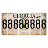 Georgia.gov Cut License Plate Strips (Set of 8) 8