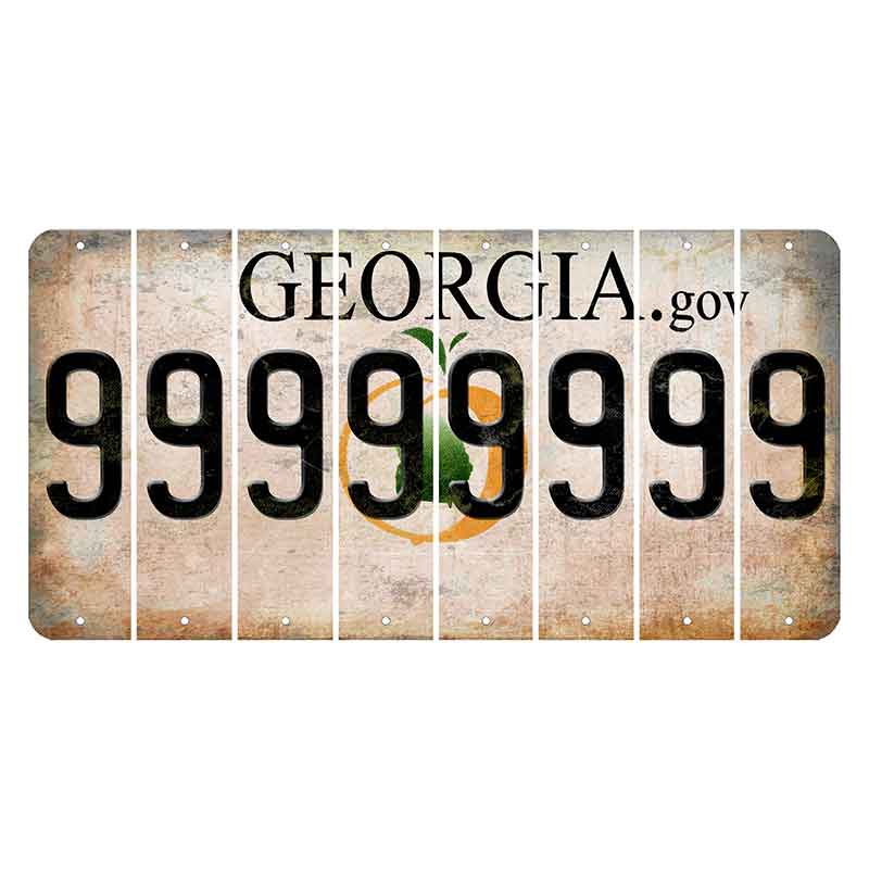 Georgia.gov Cut License Plate Strips (Set of 8) 9