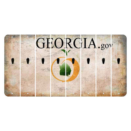 Georgia.gov Cut License Plate Strips (Set of 8) Apostrophe