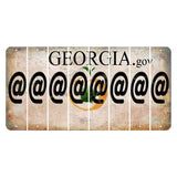 Georgia.gov Cut License Plate Strips (Set of 8) At Sign