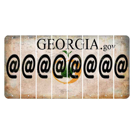 Georgia.gov Cut License Plate Strips (Set of 8) At Sign