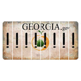 Georgia.gov Cut License Plate Strips (Set of 8) Exclamation Point