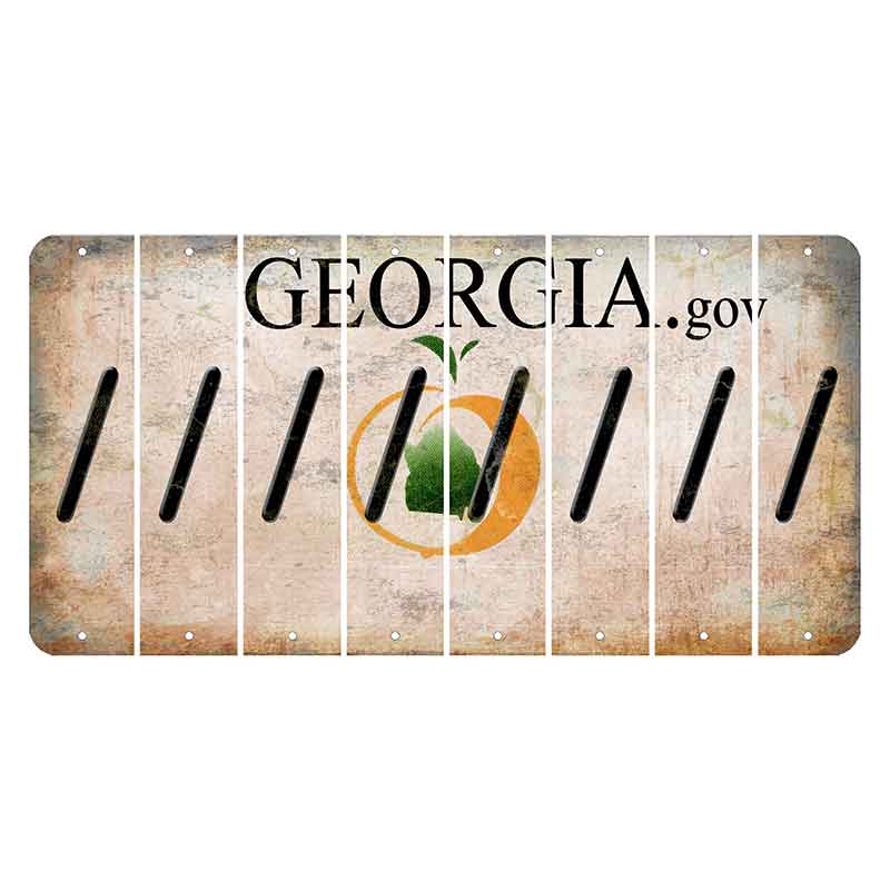 Georgia.gov Cut License Plate Strips (Set of 8) Forward Slash
