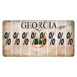 Georgia.gov Cut License Plate Strips (Set of 8) Percent Sign