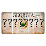 Georgia.gov Cut License Plate Strips (Set of 8) Question Mark