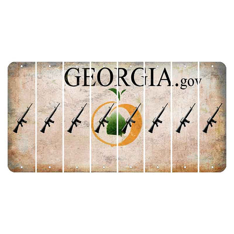 Georgia.gov Cut License Plate Strips (Set of 8) Rifle