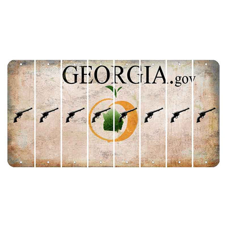 Georgia.gov Cut License Plate Strips (Set of 8) Revolver