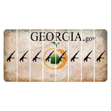 Georgia.gov Cut License Plate Strips (Set of 8) Submachine Gun