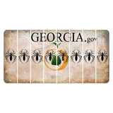 Georgia.gov Cut License Plate Strips (Set of 8) Spider