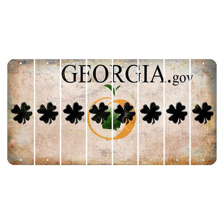 Georgia.gov Cut License Plate Strips (Set of 8) Shamrock