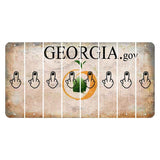 Georgia.gov Cut License Plate Strips (Set of 8) Middle Finger