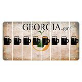 Georgia.gov Cut License Plate Strips (Set of 8) Beer Mug