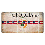Georgia.gov Cut License Plate Strips (Set of 8) State Flag
