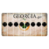 Georgia.gov Cut License Plate Strips (Set of 8) Fire Badge