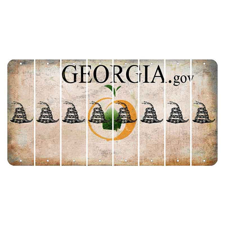 Georgia.gov Cut License Plate Strips (Set of 8) Gadsden