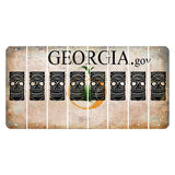 Georgia.gov Cut License Plate Strips (Set of 8) Tiki