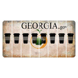Georgia.gov Cut License Plate Strips (Set of 8) Latte
