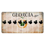 Georgia.gov Cut License Plate Strips (Set of 8) Squirrel