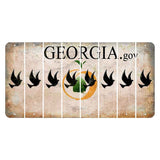 Georgia.gov Cut License Plate Strips (Set of 8) Dove