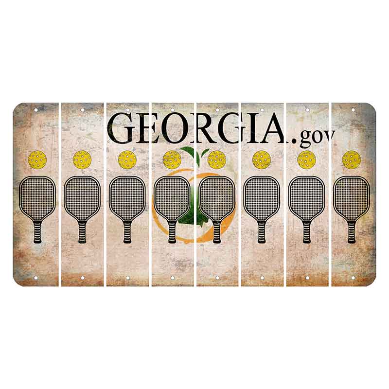 Georgia.gov Cut License Plate Strips (Set of 8) Pickleball