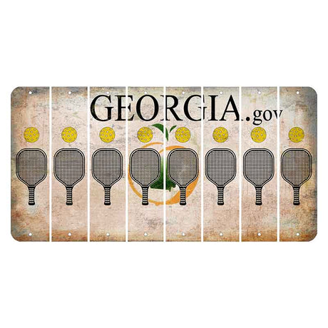 Georgia.gov Cut License Plate Strips (Set of 8) Pickleball