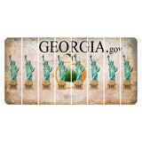 Georgia.gov Cut License Plate Strips (Set of 8) Statue of Liberty
