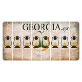 Georgia.gov Cut License Plate Strips (Set of 8) Lantern